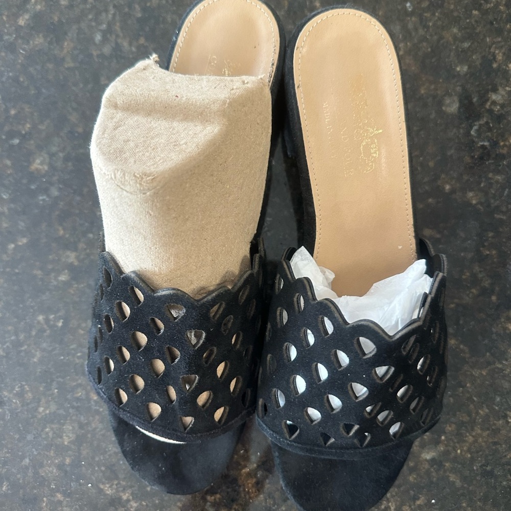 Black Cut-Out Mules
